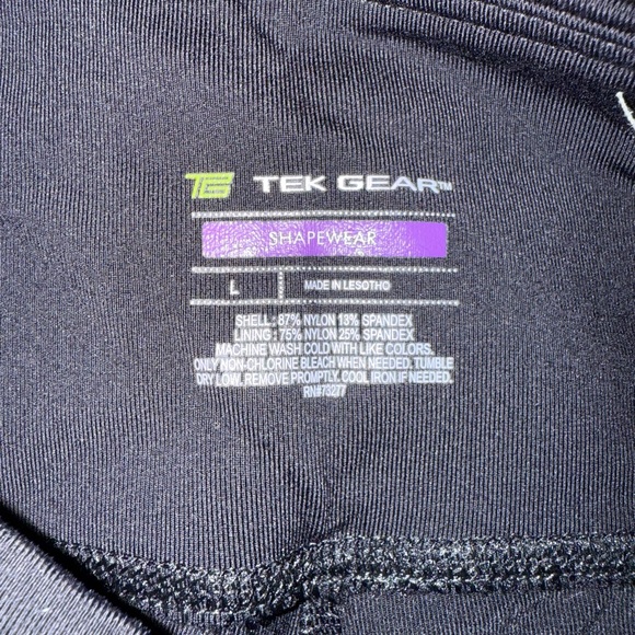 NWT- Tek Gear High-Rise Black Leggings- SZ L - Picture 3 of 6